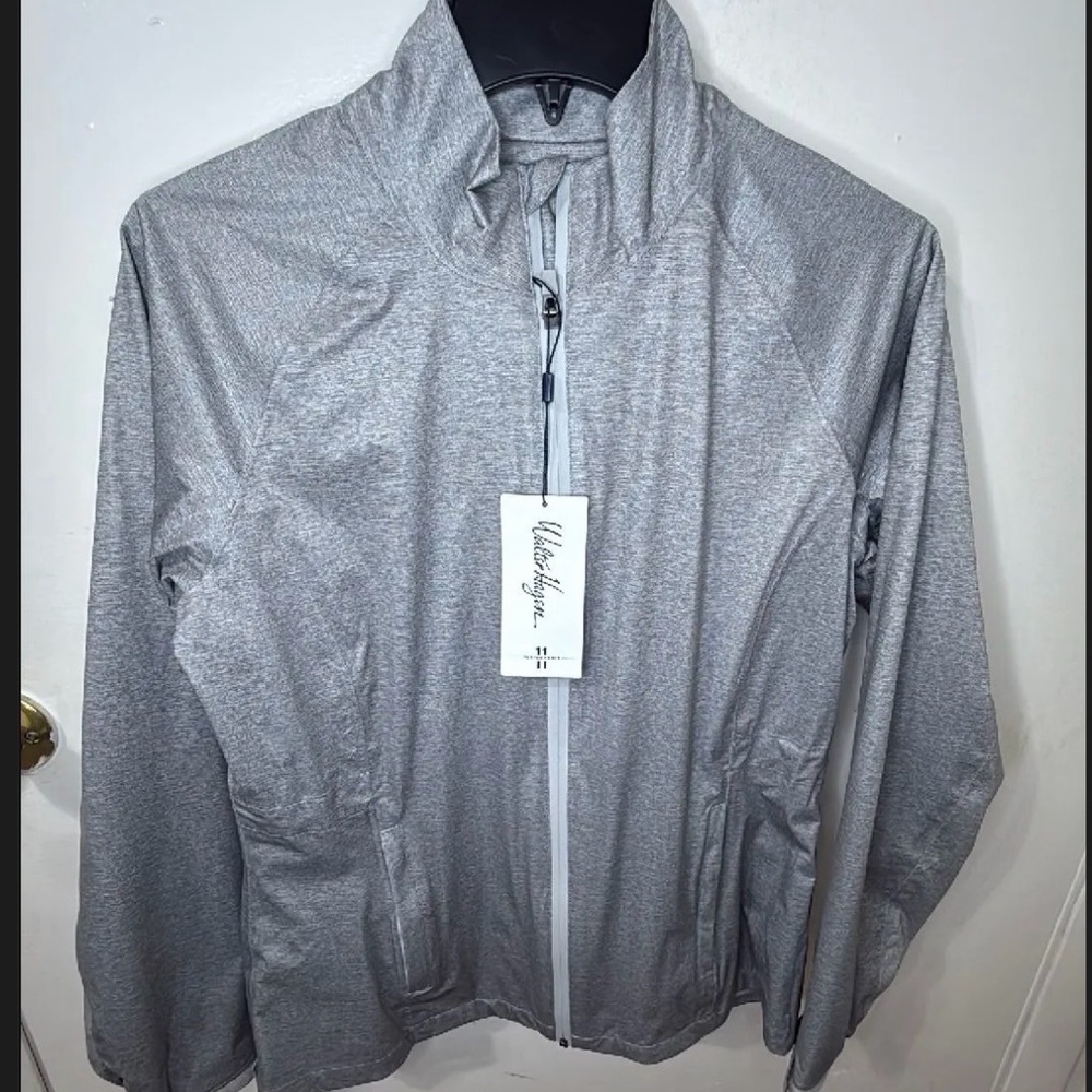 Walter Hagen Light Gray Full-Zip Performance Jacket